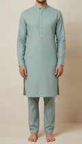 Kurta Pajama Set in Slate Blue