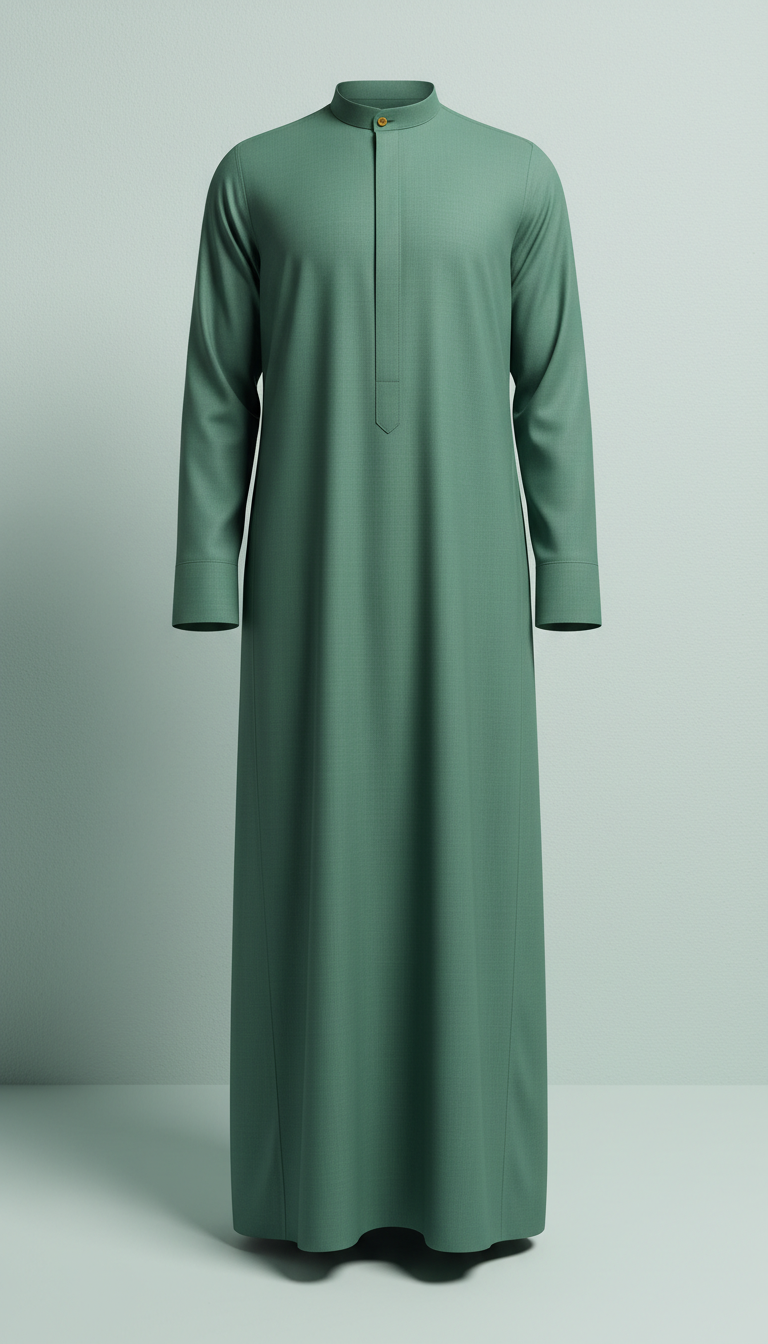 Cotton Thobe with Tapered Fit